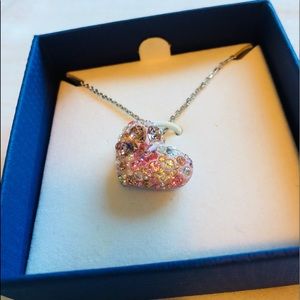 Striking Swarovski Pink Sweetheart Necklace